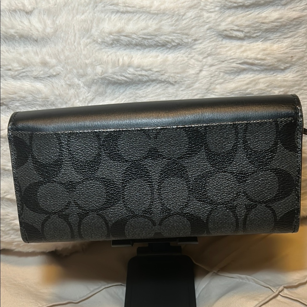 Coach Black Long Wallet with Signature Monogram - Picture 3 of 14